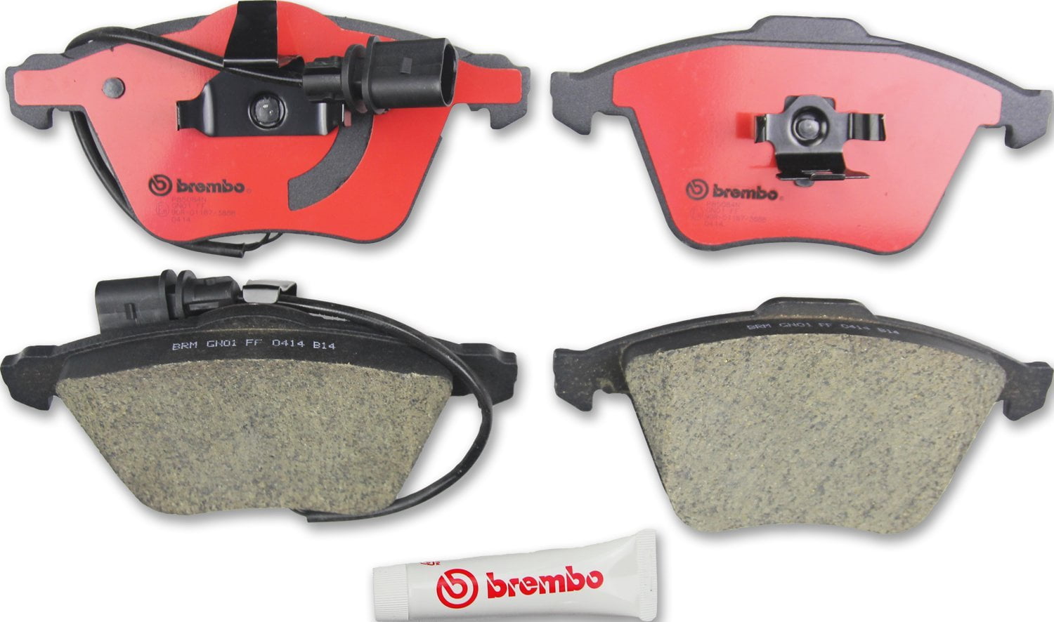 Brembo OE P85084N Front Premium NAO Ceramic Brake Pads for Audi A4 and A6 Quattro