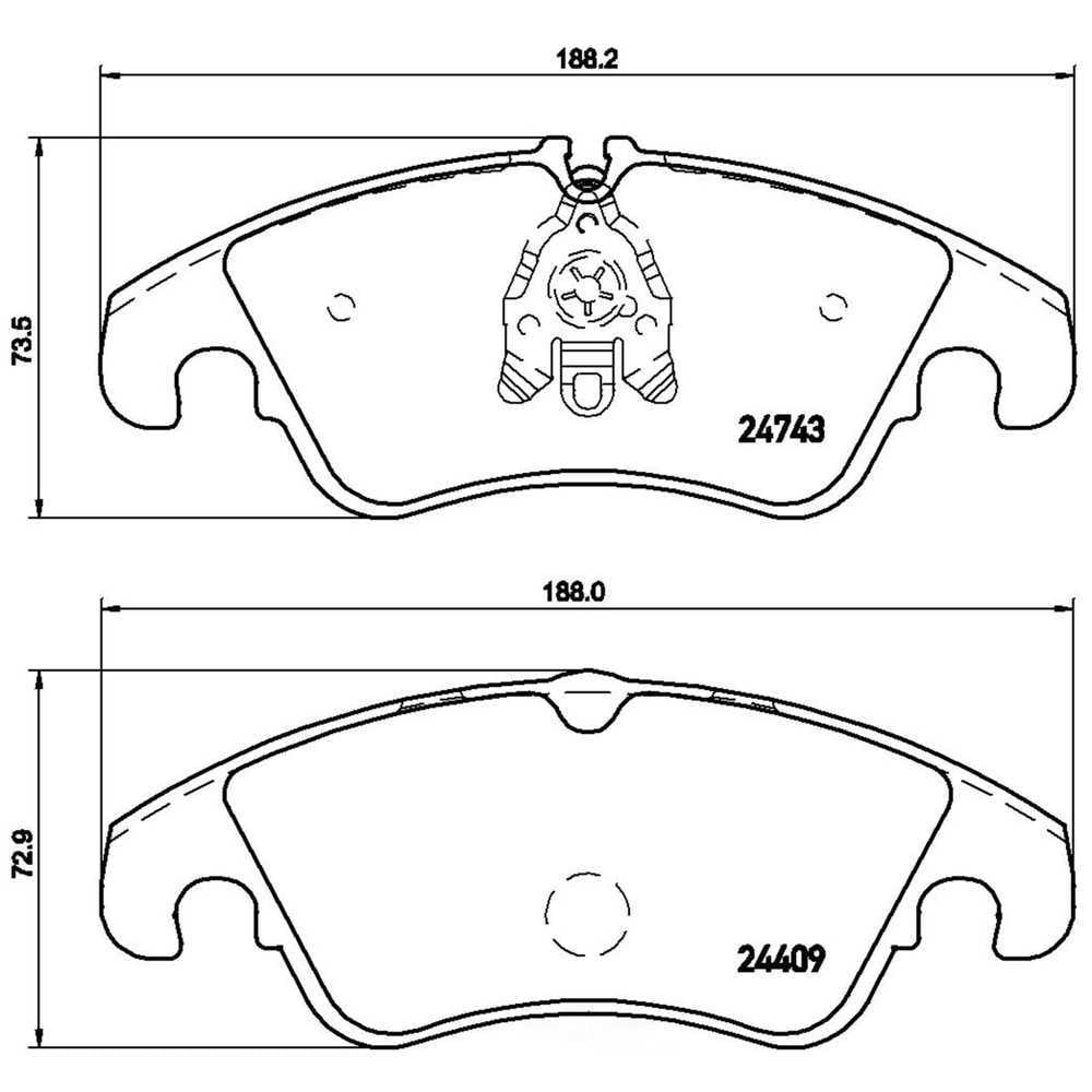 Brembo P85098X XTRA Low-Met Disc Brake Pad Set