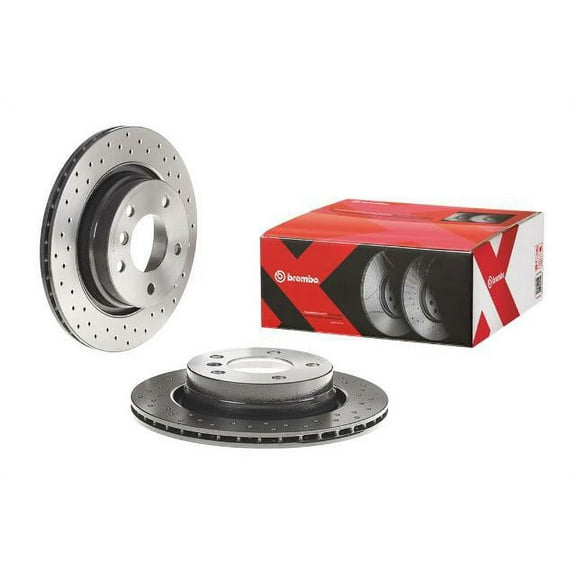 Brembo Xtra Rear Left or Right Brake Disc Rotor Drilled for BMW E36 E46 3 Series