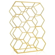 Bremel Home Wine Rack Hexagon Kitchen Countertop Gold Horizontal or Vertical for tables cabinet dining dining rooms