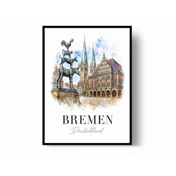 Bremen Germany Travel Print Wall Decor