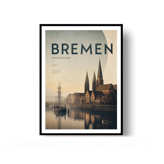 Bremen Travel Poster Print Germany Poster Wall Decor