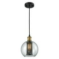 thumbnail image 1 of Bremington 1-Light Mini Pendant in Oiled Bronze with Clear Glass and Cage by Elk Lighting 14530/1 in Brass,Bronze Finish, 1 of 2