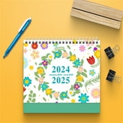 Brenberke 2024 English Creative Simple Desk Calendar - 18 Months, 365 Days Countdown, Monthly Planning Note Calendar