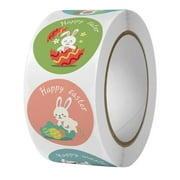Brenberke 500 Colorful Stickers Easter Rabbit Party Gifts Featured Egg Label Design Sealing Stickers
