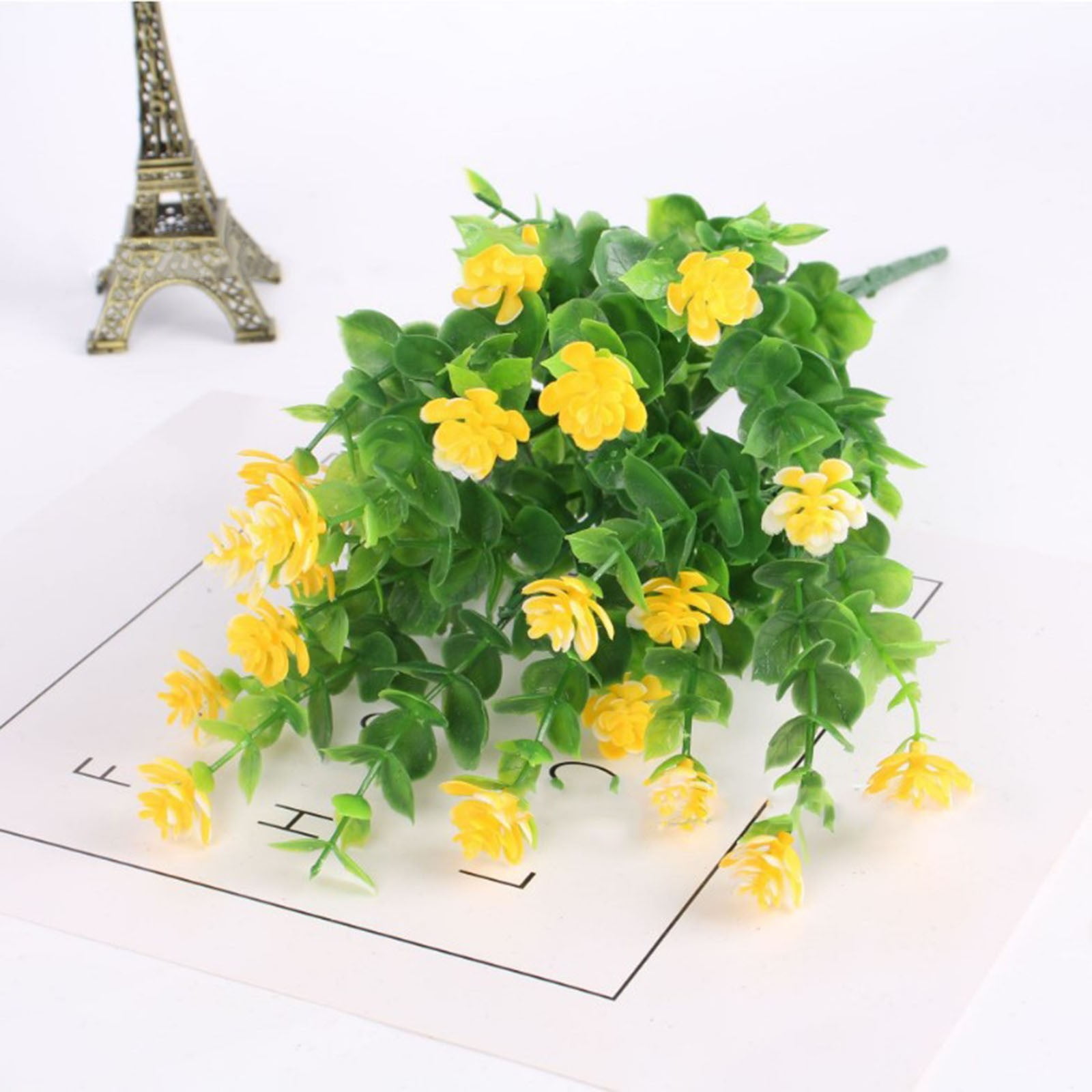 Brenberke Lifelike Outdoor Artificial Flowers 2 Bundles for Garden