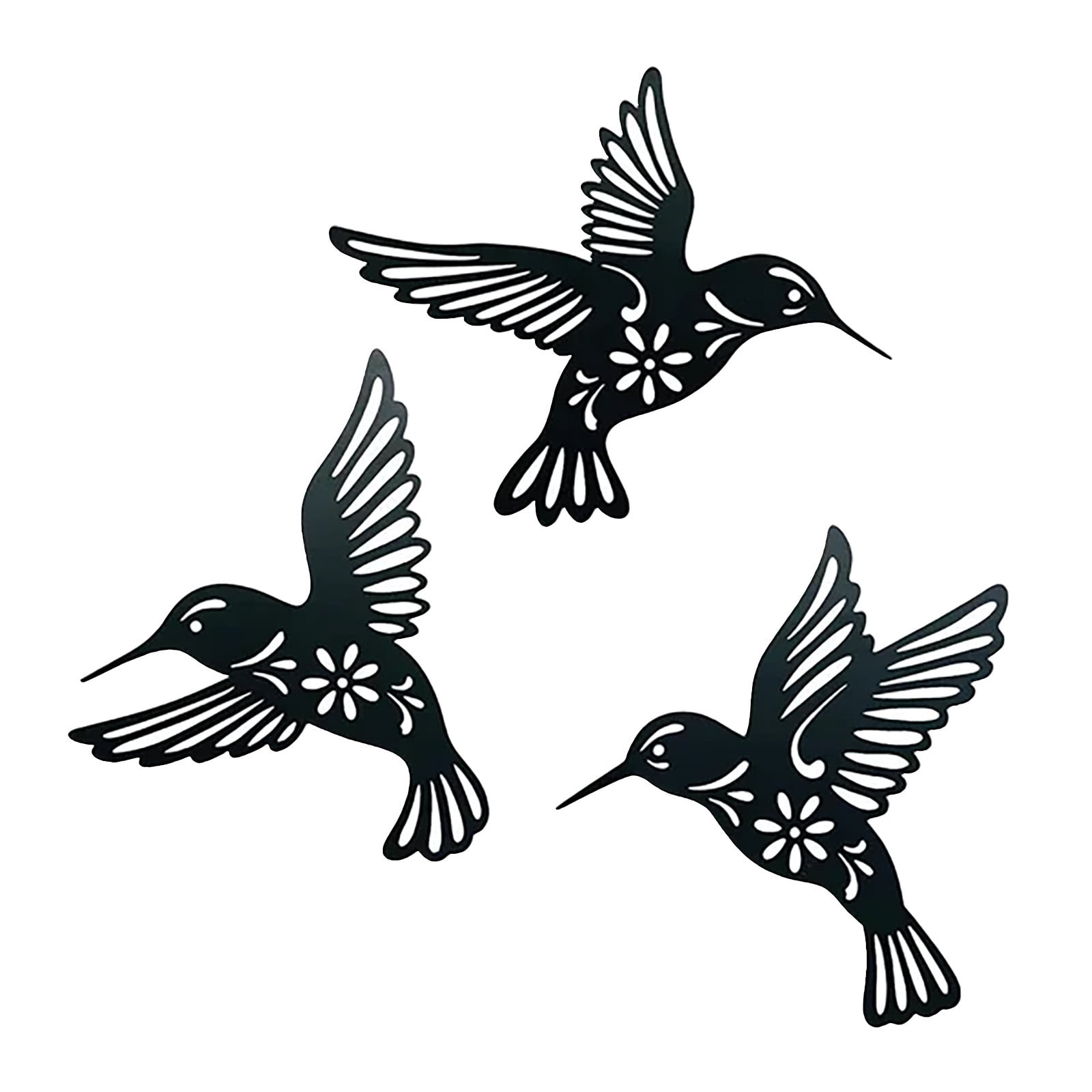 4 Pieces Metal Hummingbird Wall Art Decor, Colorful Hummingbird Wall