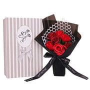 Brenberke Multicolor Rose-Shaped Soap Flower Bouquet Gift Box - Mother's Day Hand Gift - 11.2*3.34*7.28inches