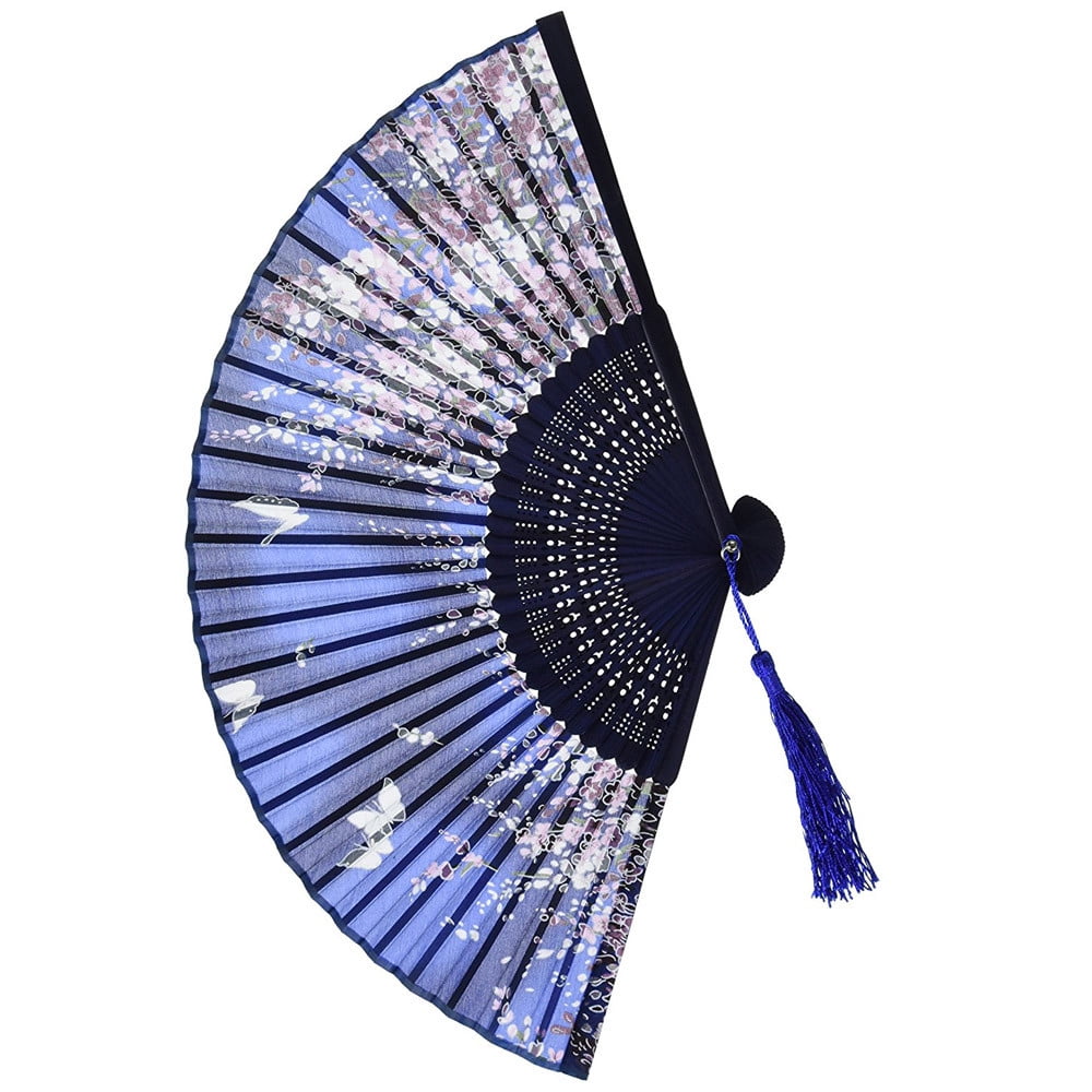 Brenberke Pattern Wedding Silk Party Folding Dance Hand Held Flower Fan Folding Lace Tools & Home Improvement
