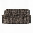 thumbnail image 1 of Modern Simple Polyester Sofa 220cm with Manual Recline Function and Rich Brown Upholstery, 1 of 11