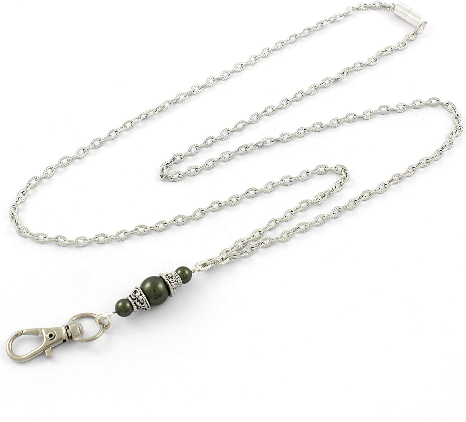 Brenda Elaine Jewelry Silver Plated Women's Fashion Lanyard Necklace ID