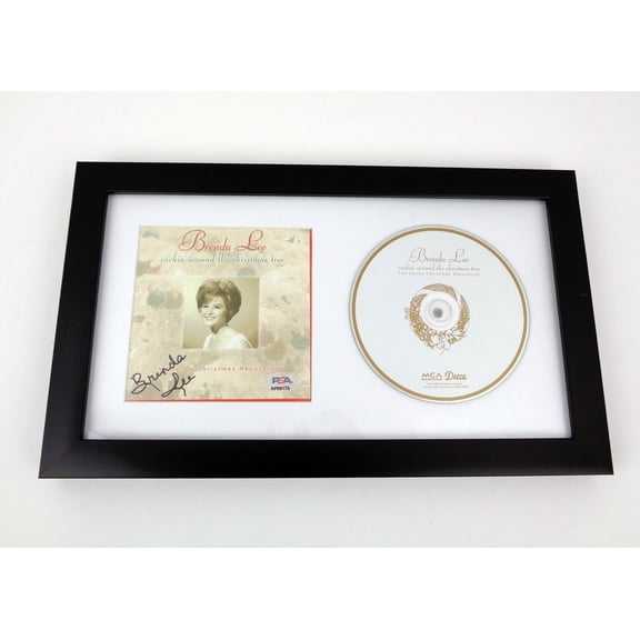 Brenda Lee Signed Rockin' Around The Christmas Tree CD Framed PSA/DNA COA B