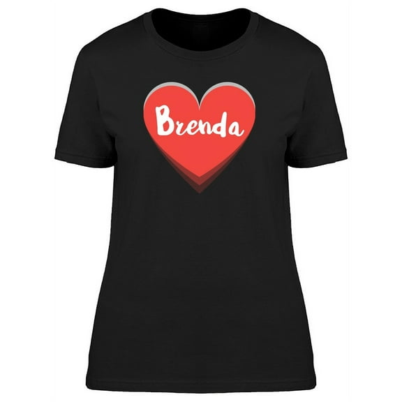 Brenda On Red Heart T-Shirt Women -Image by Shutterstock, Female Large