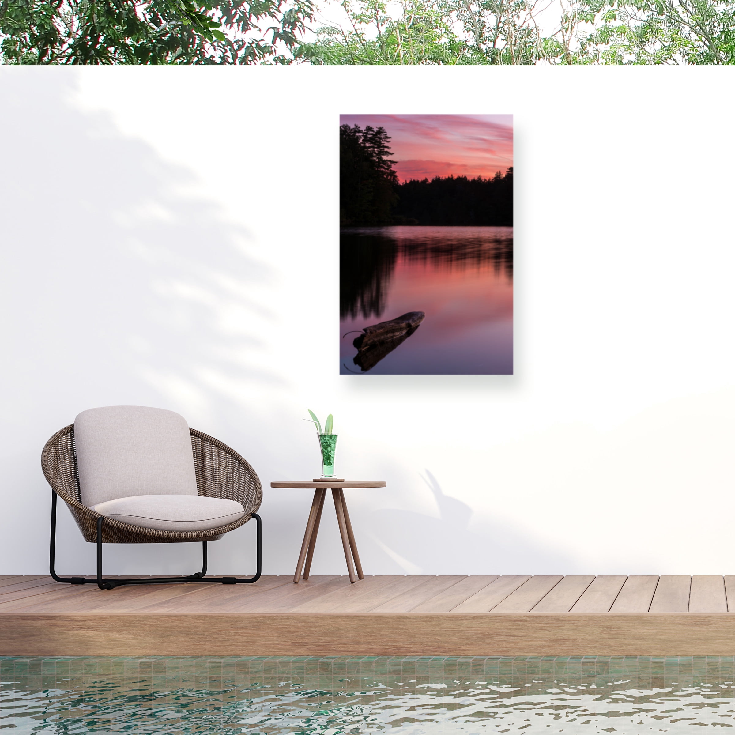 Brenda Petrella Photography LLC 'Evening Reflection' Outdoor Canvas 47x30