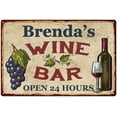 thumbnail image 1 of Brenda's Rustic Wine Bar Sign Wall Décor Kitchen Gift 12x18 Metal 112180056413, 1 of 1