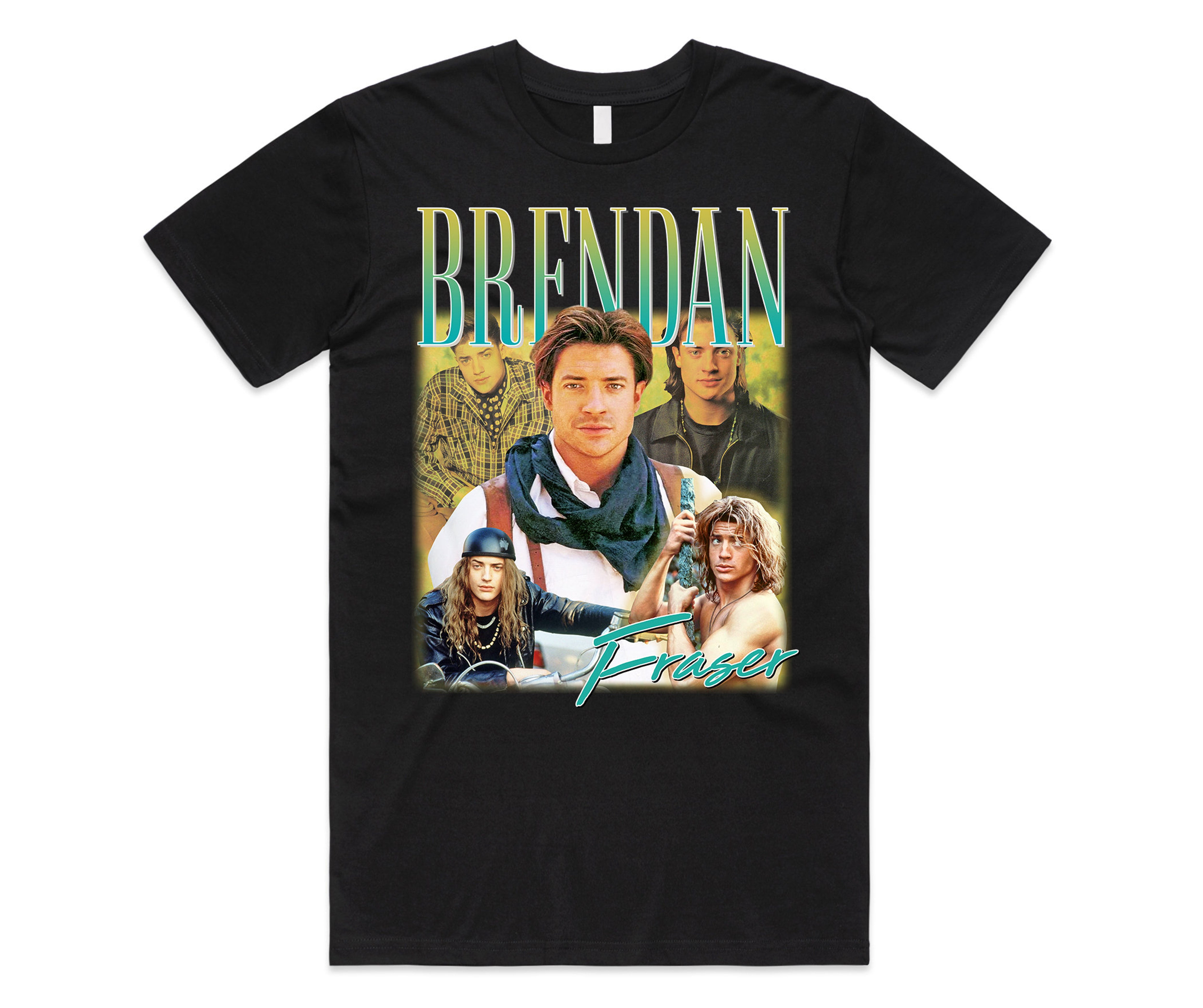Brendan Fraser Homage Tshirt Tee Top Funny Retro 90s Gift TV Show Men