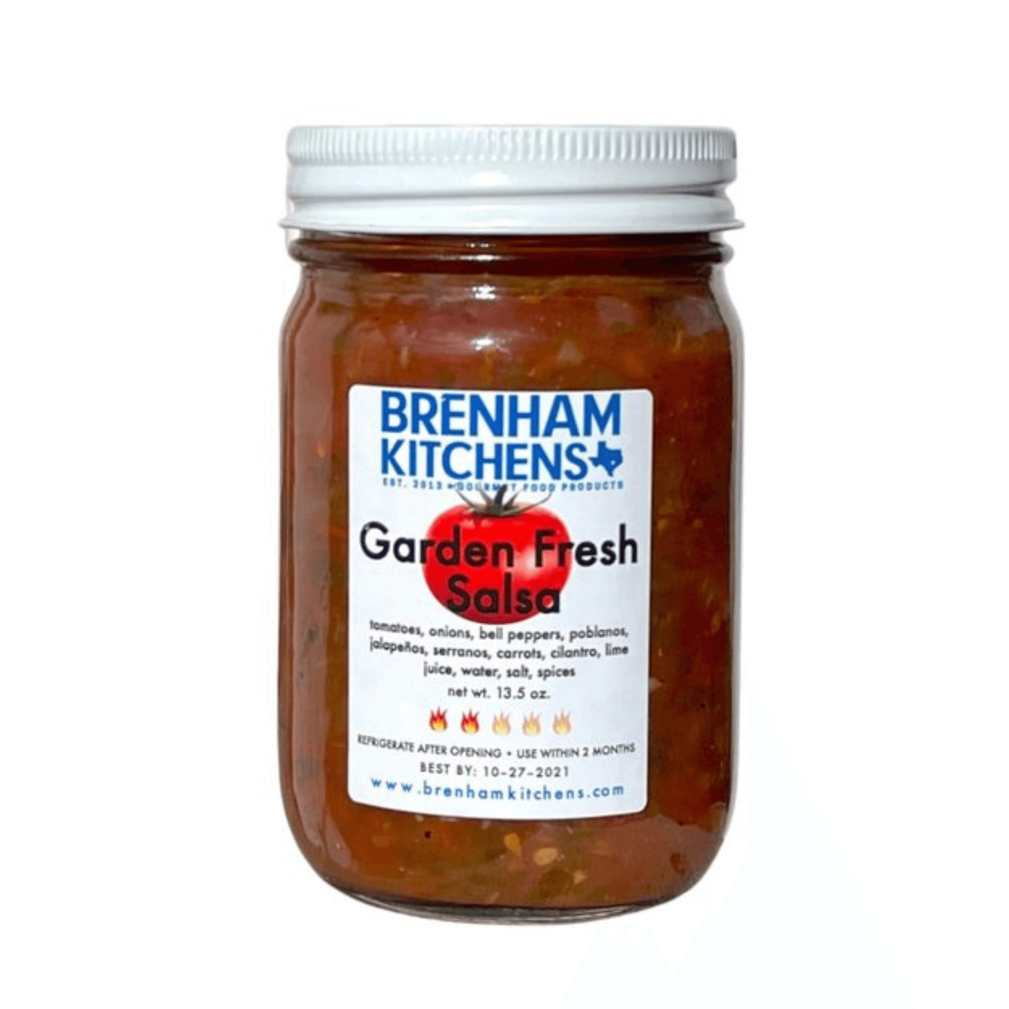 Brenham Kitchens Garden Fresh Home Style Salsa, Mild Heat, 13.5oz