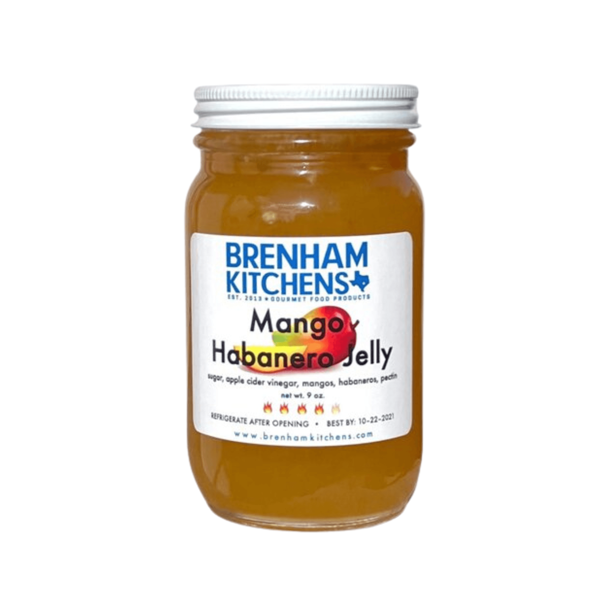 Brenham Kitchens Mango Habanero Jam Jelly, 9oz
