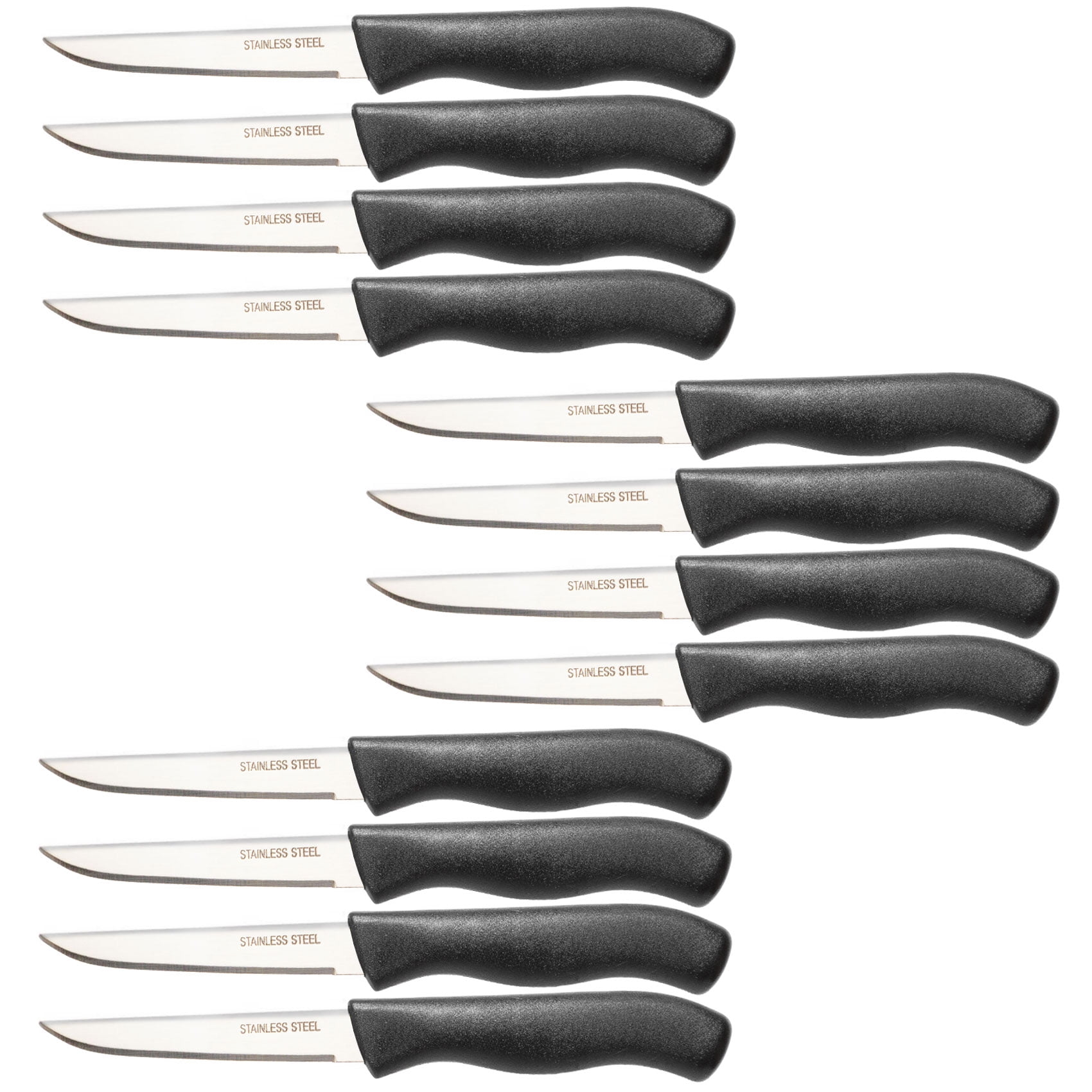 Brenium Paring and Garnishing Knife, 12Piece Set, 3 inch Blade, Fruits