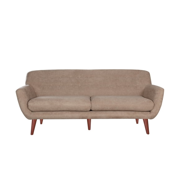 Brenna Sofa in Tan Upholstered Fabric - 73" Modern Living Room Furniture for Cozy Comfort & Stylish Home Decor, Durable & Easy to Clean - Perfect for Apartments & Small Spaces