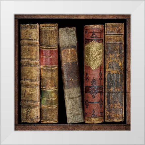 Brennan, Russell 12x12 White Modern Wood Framed Museum Art Print Titled - In The Library I