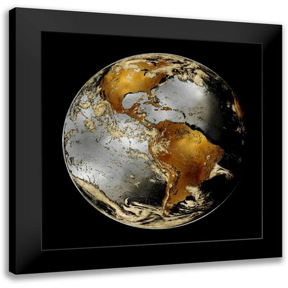 Brennan, Russell 15x15 Black Modern Framed Museum Art Print Titled - World Turning II