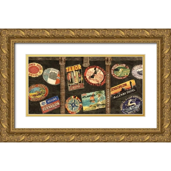 Brennan, Russell 24x14 Gold Ornate Wood Framed with Double Matting Museum Art Print Titled - Vintage Voyage