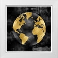 thumbnail image 1 of Brennan, Russell 26x26 White Modern Wood Framed Museum Art Print Titled - The Globe Gold on Black, 1 of 4