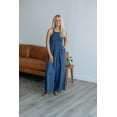 thumbnail image 1 of Brennan Smocked Jumpsuit - Slate Blue, 1 of 4