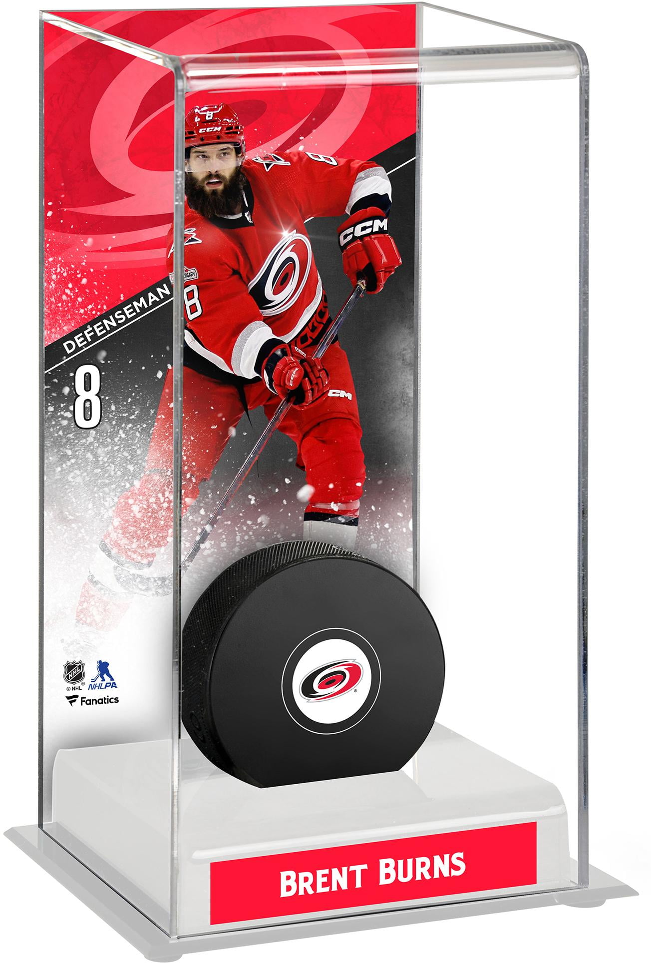 Brent Burns Carolina Hurricanes Deluxe Tall Hockey Puck Display Case