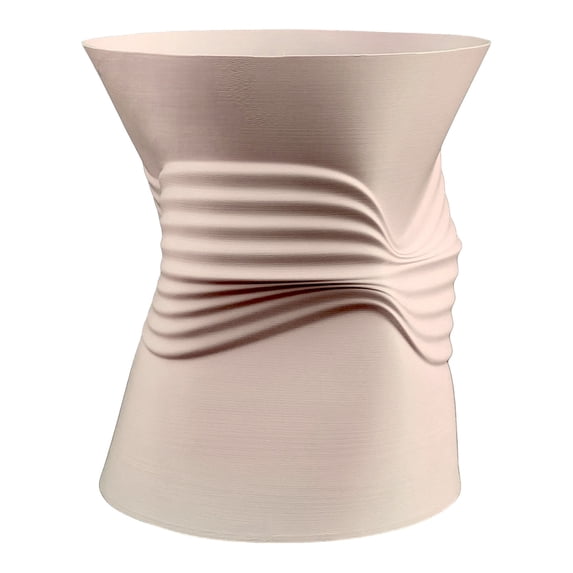 Brent MidCentury Modern Indoor Crushed Can Eco-Friendly 3D Printed Planter with Drainage, Sand