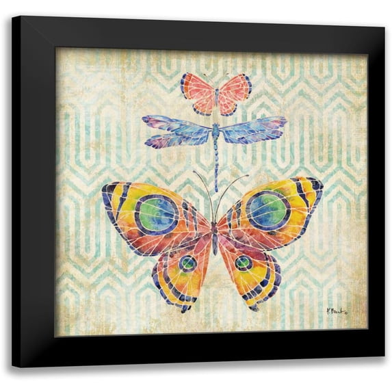 Brent, Paul 12x12 Black Modern Framed Museum Art Print Titled - Enchanting Wings I