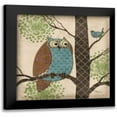 thumbnail image 1 of Brent, Paul 12x12 Black Modern Framed Museum Art Print Titled - Fantasy Owls II, 1 of 5