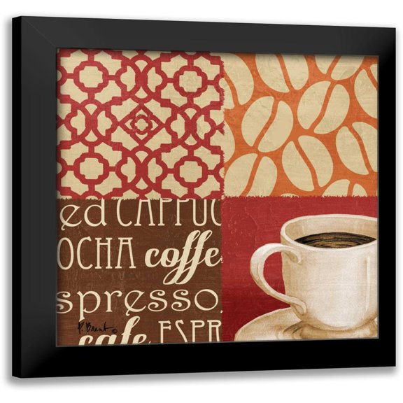 Brent, Paul 12x12 Black Modern Framed Museum Art Print Titled - Java Collage I
