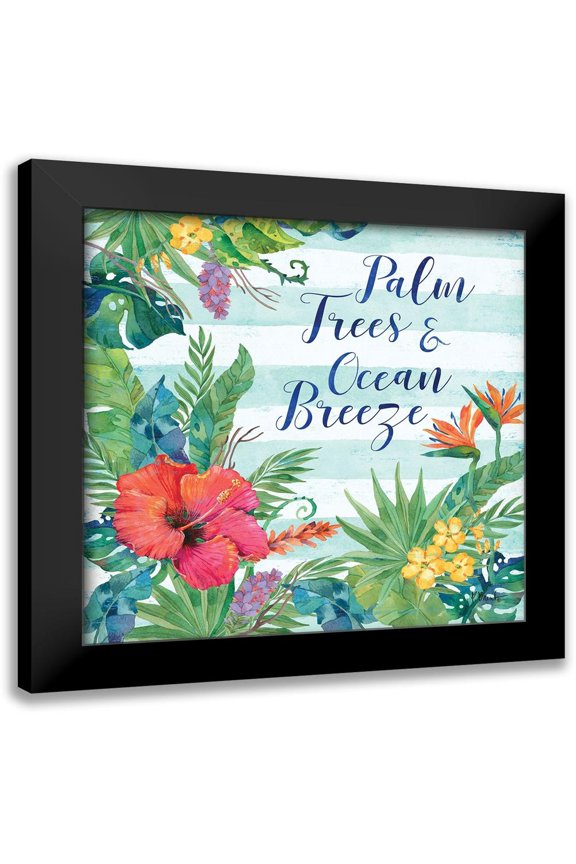 Brent, Paul 12x12 Black Modern Framed Museum Art Print Titled - Juliette Inspiration - Tropical