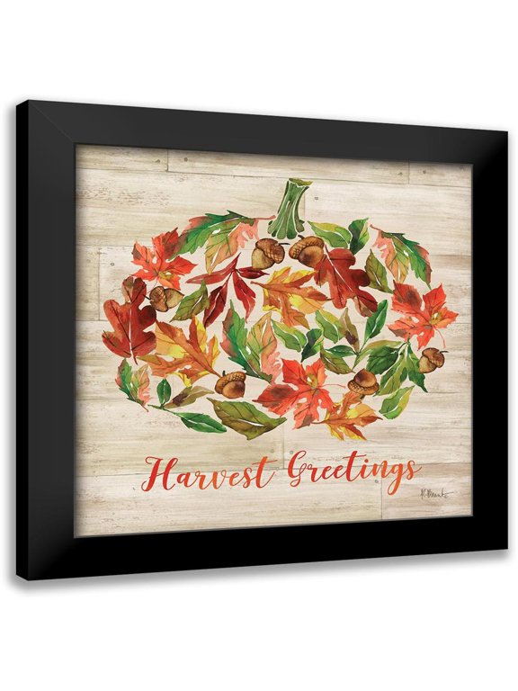 Brent, Paul 12x12 Black Modern Framed Museum Art Print Titled - Pumpkin Collage