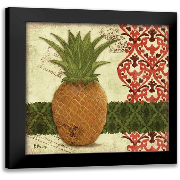 Brent, Paul 12x12 Black Modern Framed Museum Art Print Titled - Thai Pineapple II