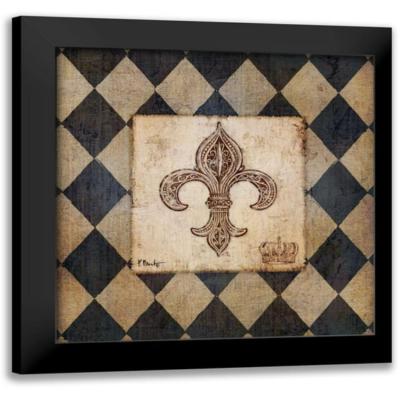 Brent, Paul 12x12 Black Modern Framed Museum Art Print Titled - Vintage Harlequin II