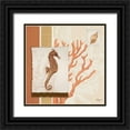 thumbnail image 1 of Brent, Paul 12x12 Black Ornate Wood Framed with Double Matting Museum Art Print Titled - Aquarius Coral Sq II, 1 of 4