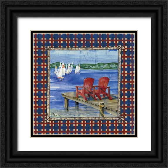 Brent, Paul 12x12 Black Ornate Wood Framed with Double Matting Museum Art Print Titled - Cypress Lake II