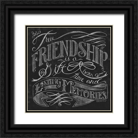 Brent, Paul 12x12 Black Ornate Wood Framed with Double Matting Museum Art Print Titled - True Friendship