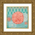 thumbnail image 1 of Brent, Paul 12x12 Gold Ornate Wood Framed with Double Matting Museum Art Print Titled - Coral Cove Shells IV, 1 of 4