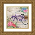 thumbnail image 1 of Brent, Paul 12x12 Gold Ornate Wood Framed with Double Matting Museum Art Print Titled - Petal Pusher IV, 1 of 4