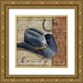 thumbnail image 1 of Brent, Paul 12x12 Gold Ornate Wood Framed with Double Matting Museum Art Print Titled - Wild West Hats I, 1 of 4