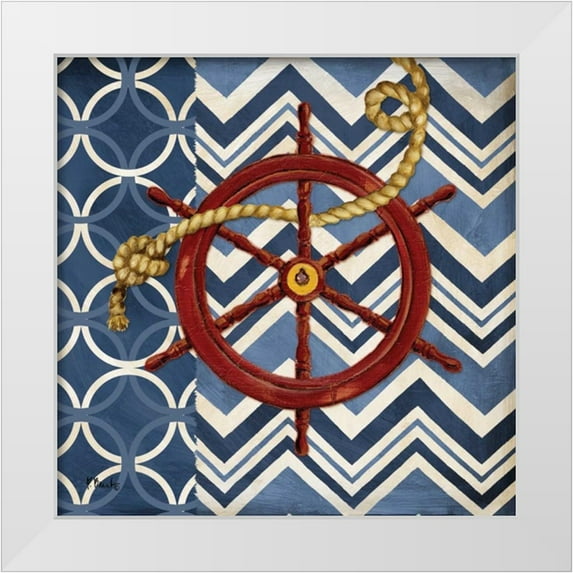 Brent, Paul 12x12 White Modern Wood Framed Museum Art Print Titled - Anchors Away III