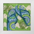 thumbnail image 1 of Brent, Paul 12x12 White Modern Wood Framed Museum Art Print Titled - Coastal Flip Flops I, 1 of 4