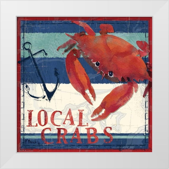 Brent, Paul 12x12 White Modern Wood Framed Museum Art Print Titled - Deep Sea Crab