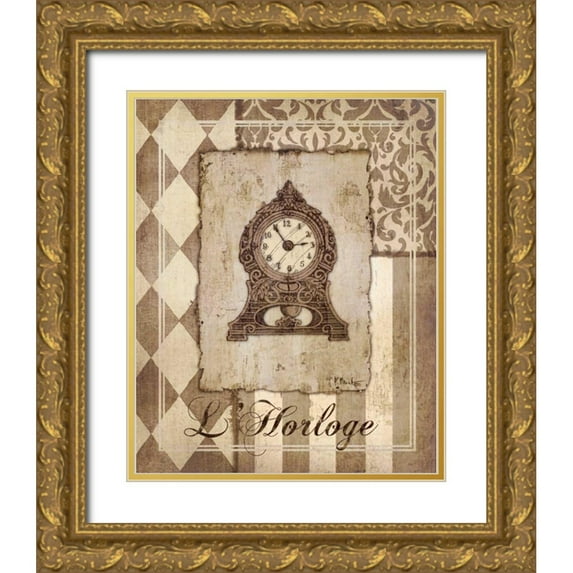 Brent, Paul 12x14 Gold Ornate Wood Framed with Double Matting Museum Art Print Titled - Provincial Collage IV