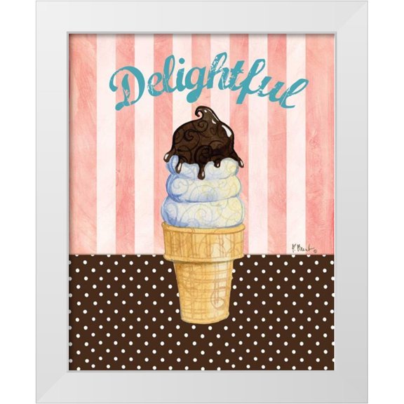 Brent, Paul 12x14 White Modern Wood Framed Museum Art Print Titled - Ice Cream Shoppe IV
