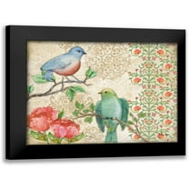 Brent, Paul 14x12 Black Modern Framed Museum Art Print Titled - Blossoming Birds II